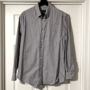 Jos. A. Bank Blue/white/brown striped Button down shirt. Size - Medium